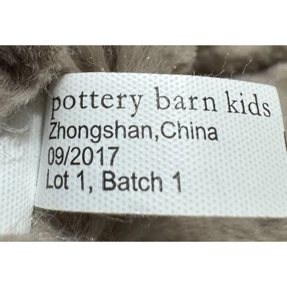 Cute Pottery Barn Kids PBK Plush Bow Teddy Bear Soft Stuffed Animal  12” 2017‎